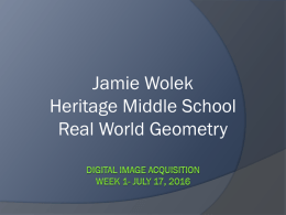 Presentation - Ms. Jamie Wolek