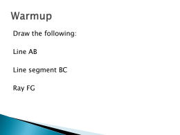 Warmup Section 1.6: Measuring angles