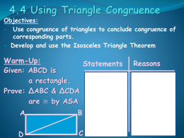 area of ​​a triangle isosceles