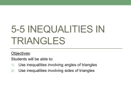 5-5 Inequalities in Triangles