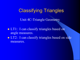 Classifying triangles targets 1-4