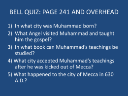 BELL QUIZ: PAGE 241 AND OVERHEAD