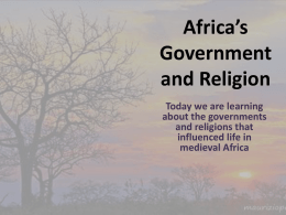 Africa*s Government and Religion