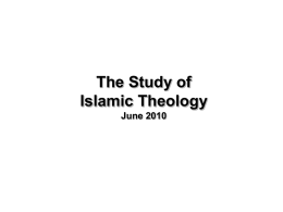 Study of Islamic Theology