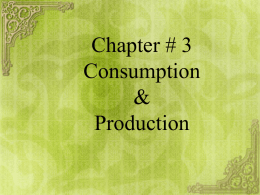 Chapter # 3 Consumption & Production