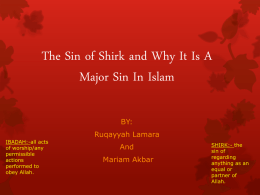 The Sin of Shirk and Why It Is A Major Sin In Islam