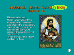 Section III: Islamic Rulers in India (Pages 186-189)