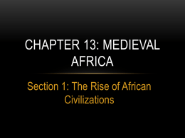 Chapter 13: Medieval Africa