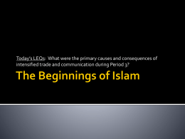 The Beginnings of Islam - Appoquinimink High School