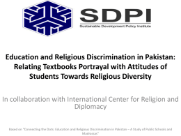 Education and Religious Discrimination in Pakistan