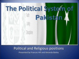 The Political System of Pakistan