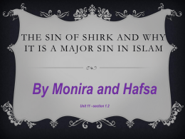 The sin of shirk and why it is a major sin in Islam