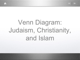 Venn Diagram: Judaism, Christianity, and Islam