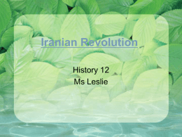 Iranian Revolution - Dr. Charles Best Secondary School