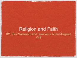 Religion and Faith