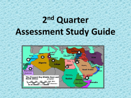 2nd Quarter Assessment Study Guide
