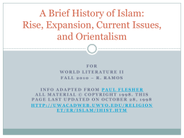 A Brief History of Islam: Rise and Expansion