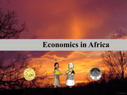 Economics in Africa PowerPoint Notes
