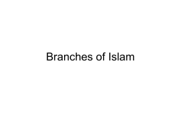 Branches of Islam