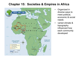 Chapter 15: Societies and Empires in Africa