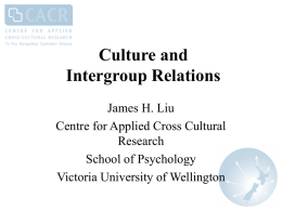 cultural conflict - of /courses - Victoria University of Wellington
