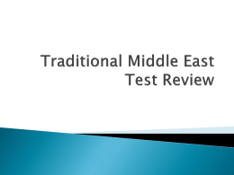 Traditional Middle East Test Review Game
