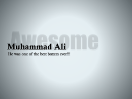 Muhammad Ali - Mr. Reidman