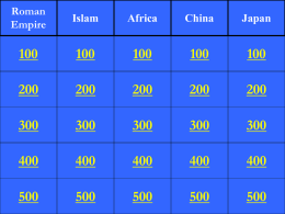 Roman Empire Islam Africa China Japan