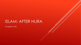 Islam: after Hijra