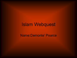 Islam Webquest
