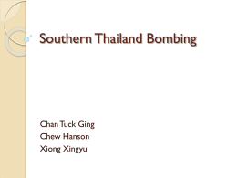 Southern Thailand Bombing