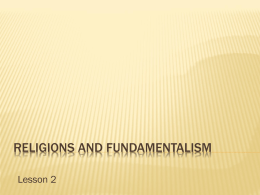 Religions and Fundamentalism of the Middle East