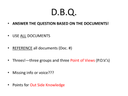 DBQwriting - Doral Academy Preparatory