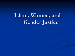 Islam, Women, and Gender Justice