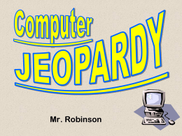 Jeopardy - Mr-Robinson.com