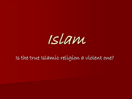 Prelim PPT - Islamic Religion