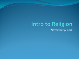 11-2 Intro to Religion