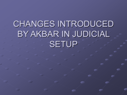 changes introduced by akbar