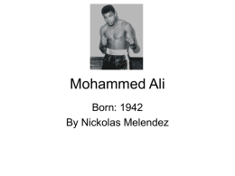 Mohammed Ali - ReadingWritingWorkshopGrade7