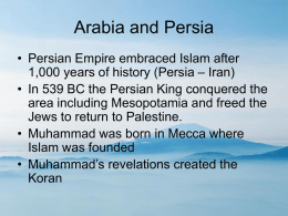 Arabia and Persia