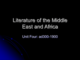 Literature of the Middle East and Africa