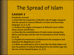 Lesson 2 The Spread of Islam