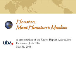 Are all Muslims the same? - Union Baptist Association
