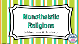 Europe and Monotheistic Religion
