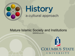Mature Islamic Society and Institutions