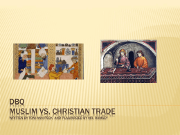 DBQ Muslim vs. Christian Trade