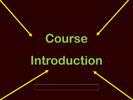 Course Introductionx