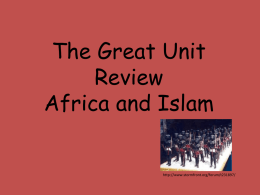 Islam/Africa Review - Anderson School District One