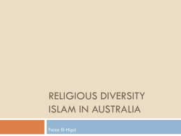 Religious Diversity Islam in Australia
