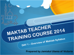 Maktab Training Day 1